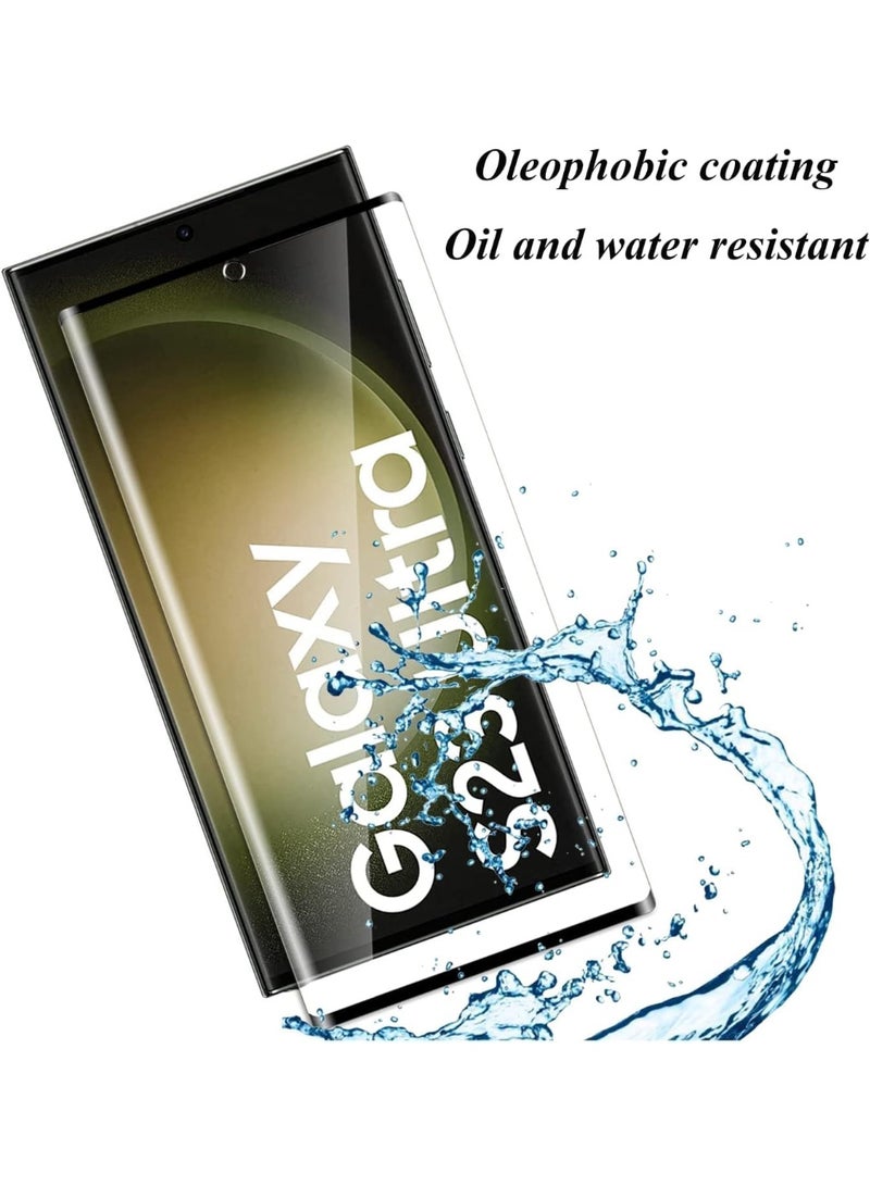 Muzz Fingerprint Unlocking Support, Glass Screen Protector for Samsung Galaxy S23 Ultra 5G, Full Glue Tempered Glass Film, 9H Hardness, HD, Anti-Scratch, Anti-Shatter, (Samsung Galaxy S23 Ultra) - Image 3